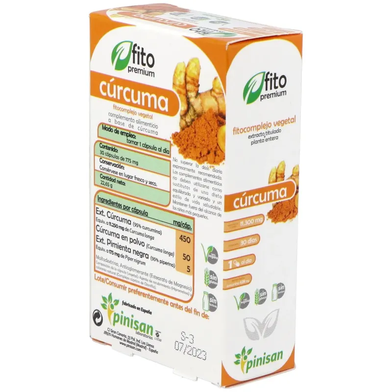 Fitopremium Cúrcuma 30 Cápsulas | Farmacia Barata