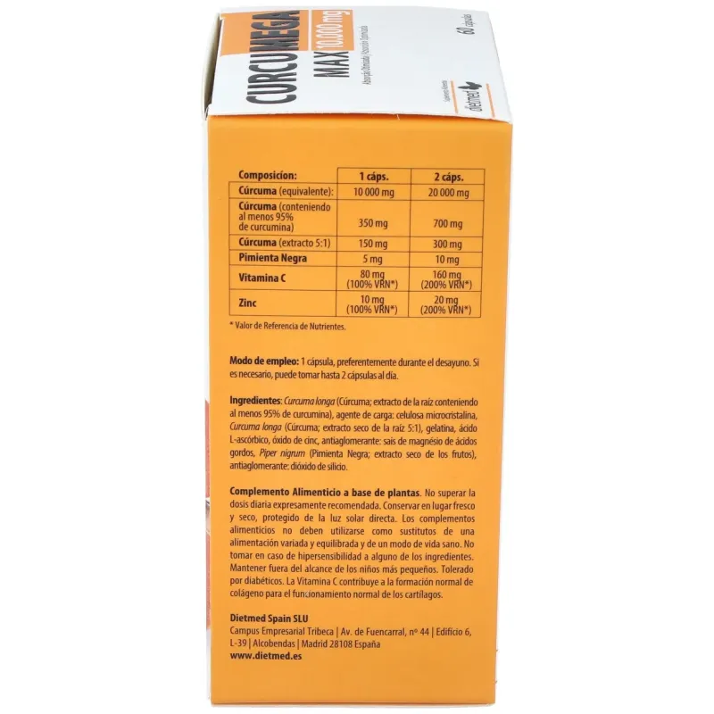 Curcumega 10.000 mg 60 Cápsulas | Farmacia Barata Curcumega 10.000 mg 60 Cápsulas | Farmacia Barata