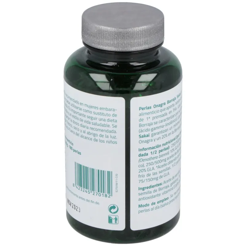 Borraja+Onagra 180 perlas Sakai | Farmacia Barata Borraja+Onagra 180 perlas Sakai | Farmacia Barata