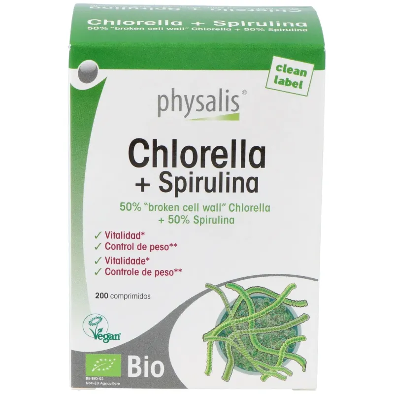 Chlorella + Spirulina 200 Comprimidos | Farmacia Barata