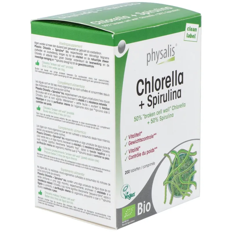 Chlorella + Spirulina 200 Comprimidos | Farmacia Barata
