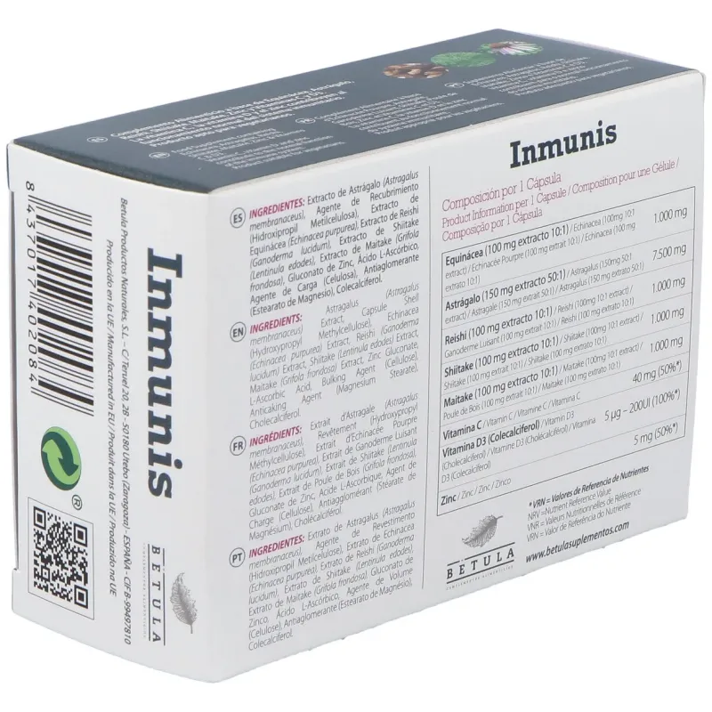 Betula Inmunis 30 cápsulas | Farmacia Barata
