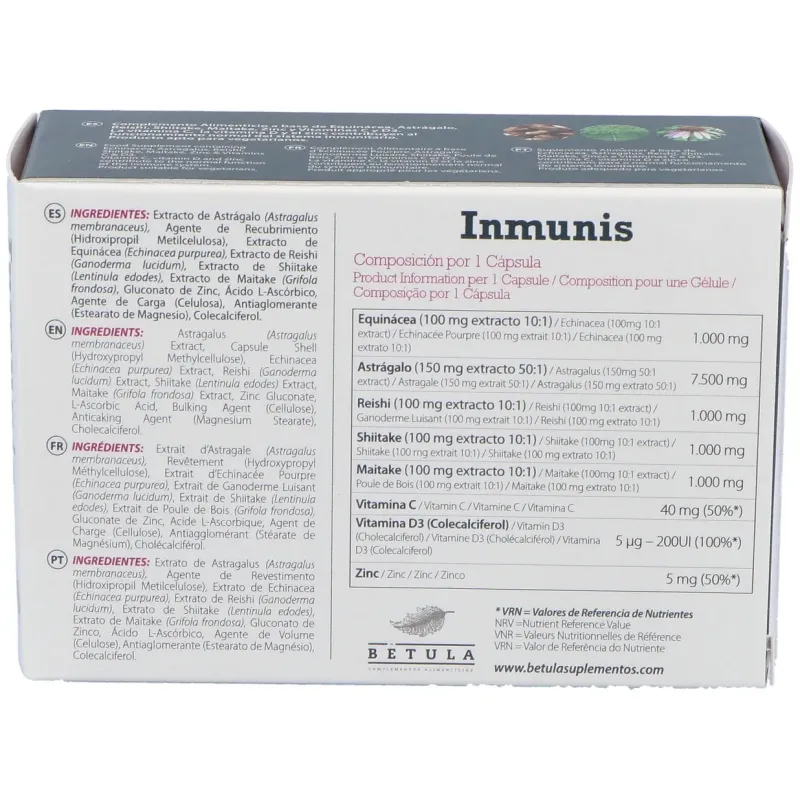 Betula Inmunis 30 cápsulas | Farmacia Barata