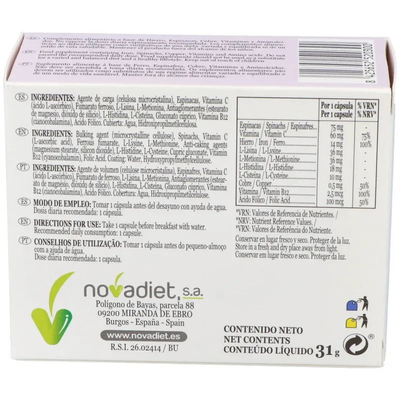 Fercu 60 Cápsulas Novadiet | Farmacia Barata