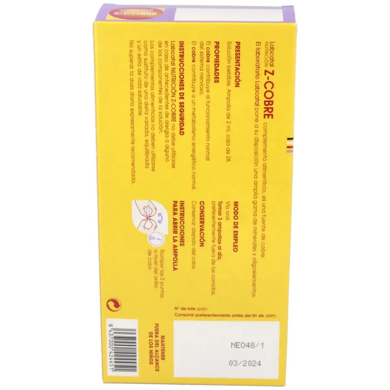 Labcatal Zinc-Cobre 28 Ampollas | Farmacia Barata Labcatal Zinc-Cobre 28 Ampollas | Farmacia Barata