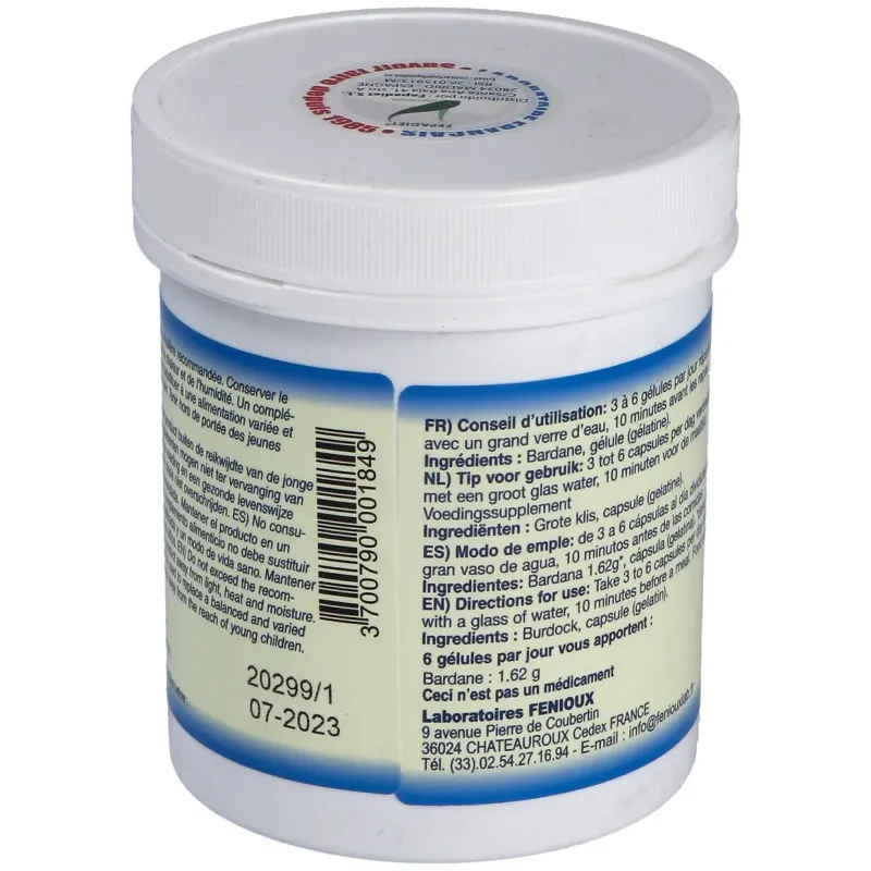 Fenioux Bardana 200 cápsulas | Farmacia Barata Fenioux Bardana 200 cápsulas | Farmacia Barata