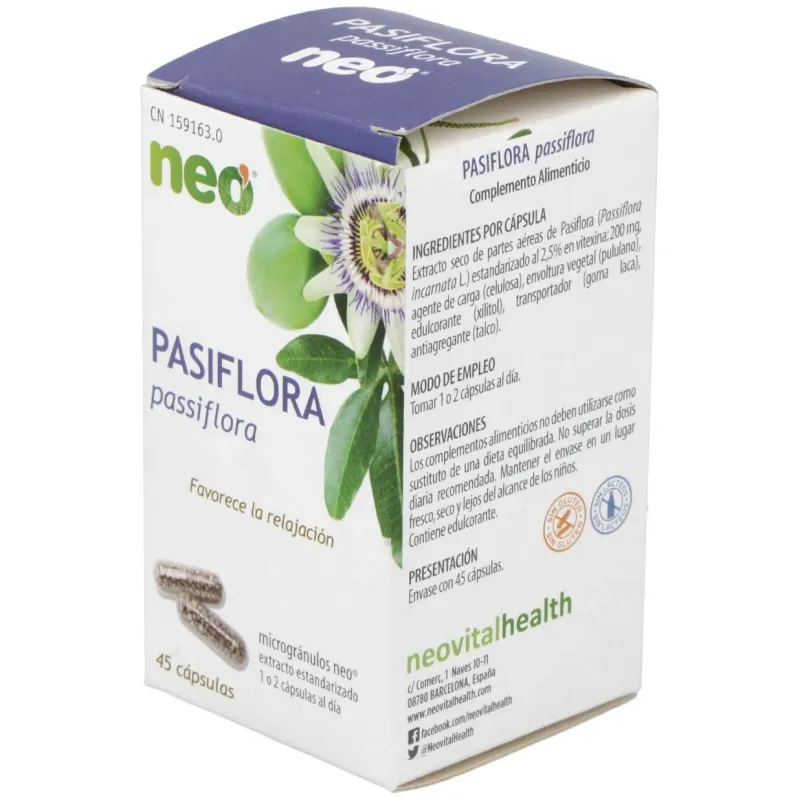 Pasiflora Microgranulos Neo 45 Cápsulas | Farmacia Barata Pasiflora Microgranulos Neo 45 Cápsulas | Farmacia Barata