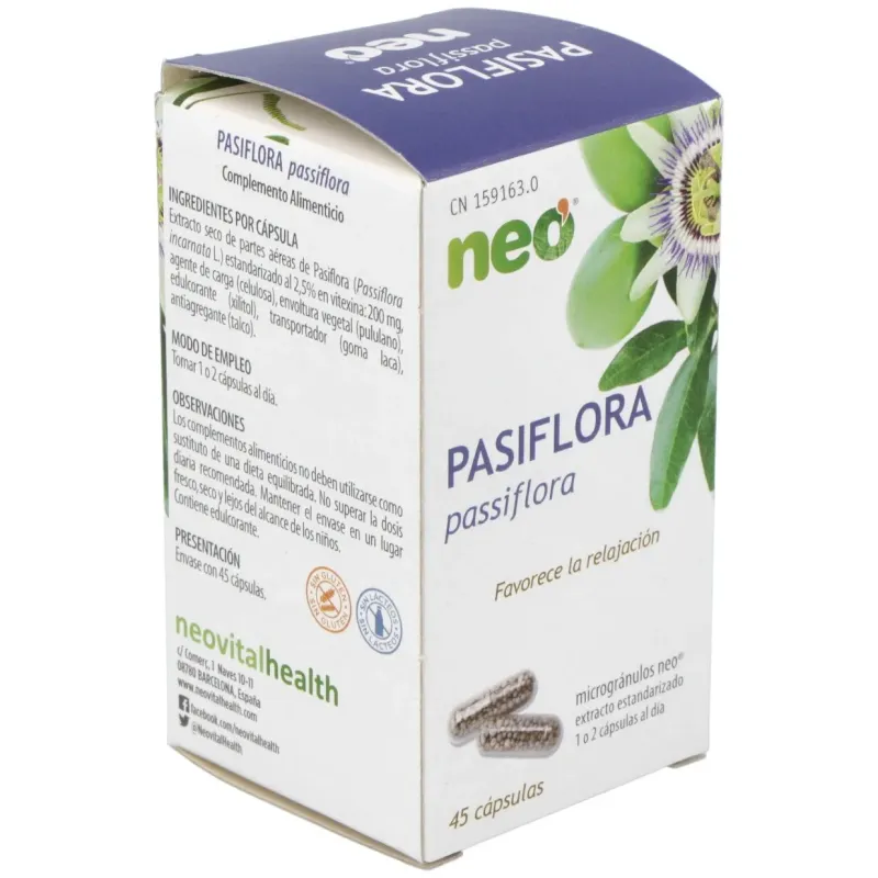 Pasiflora Microgranulos Neo 45 Cápsulas | Farmacia Barata Pasiflora Microgranulos Neo 45 Cápsulas | Farmacia Barata