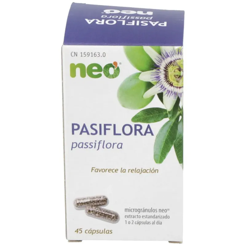 Pasiflora Microgranulos Neo 45 Cápsulas | Farmacia Barata Pasiflora Microgranulos Neo 45 Cápsulas | Farmacia Barata