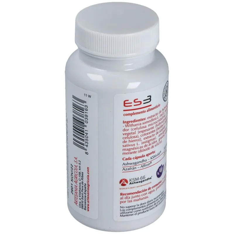 Es3 Azafrán y Ashwagandha | Farmacia Barata