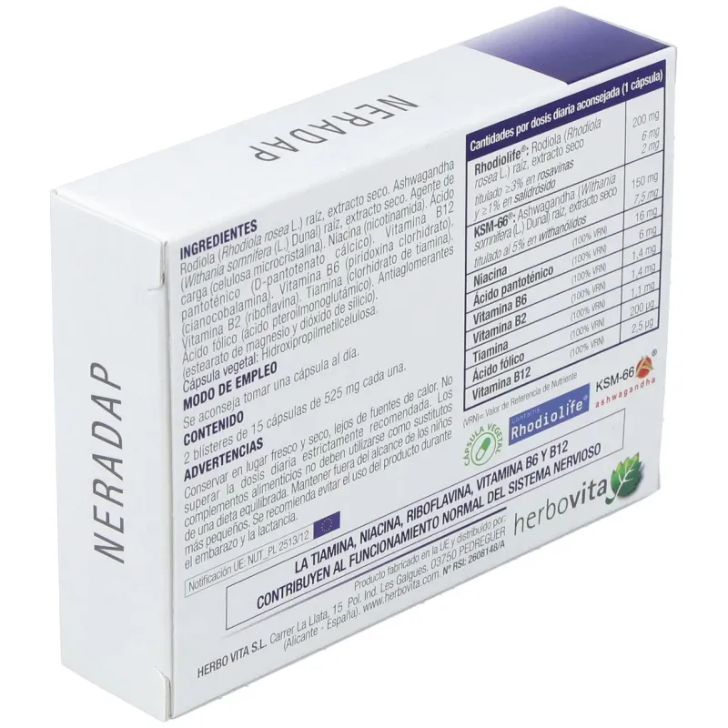 Neradap 30 Cápsulas Herbovita | Farmacia Barata Neradap 30 Cápsulas Herbovita | Farmacia Barata