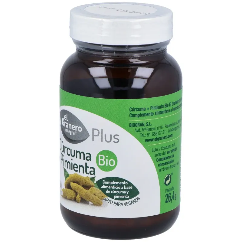 El Granero Cúrcuma + Pimienta Bio | Farmacia Barata