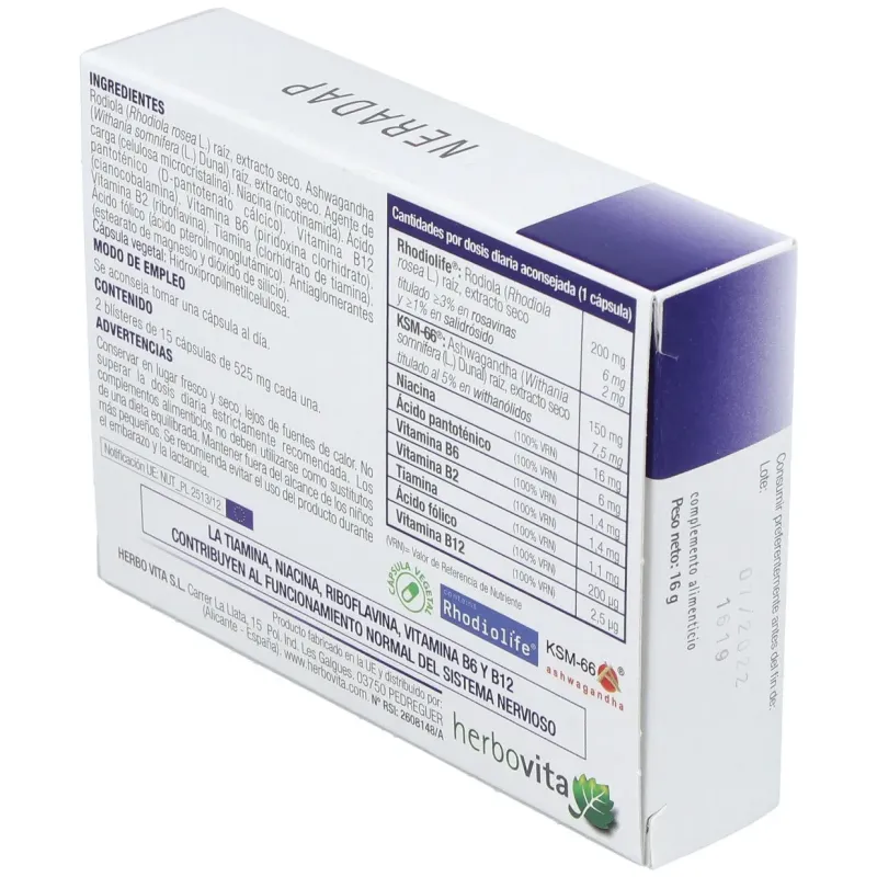Neradap 30 Cápsulas Herbovita | Farmacia Barata Neradap 30 Cápsulas Herbovita | Farmacia Barata