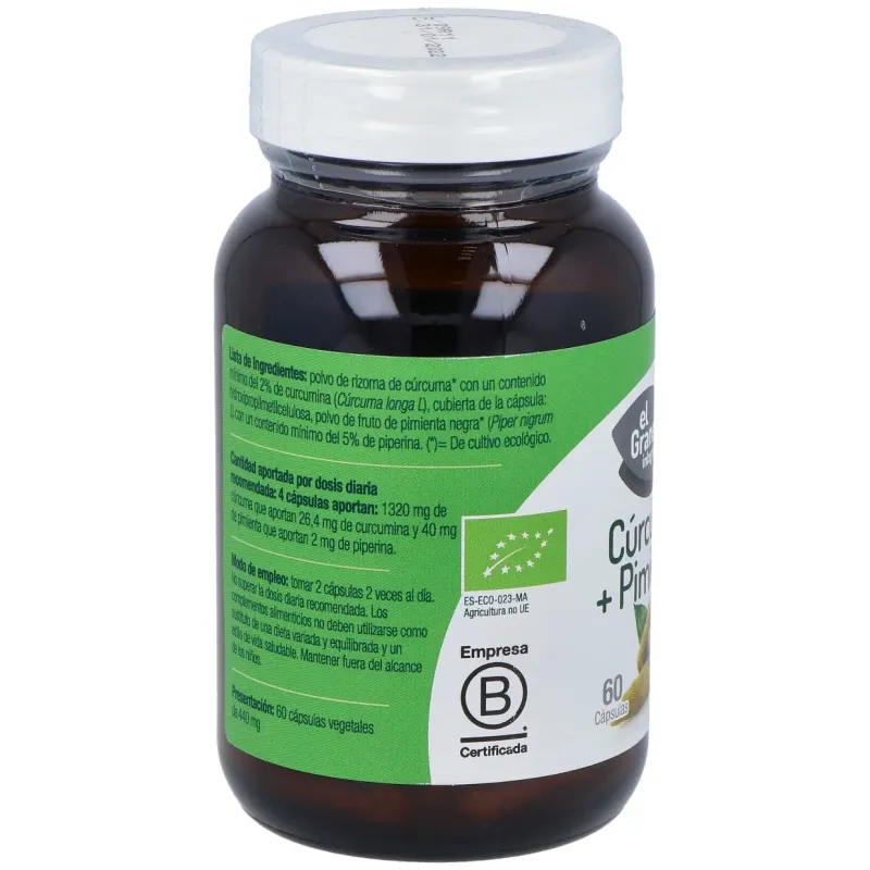 El Granero Cúrcuma + Pimienta Bio | Farmacia Barata