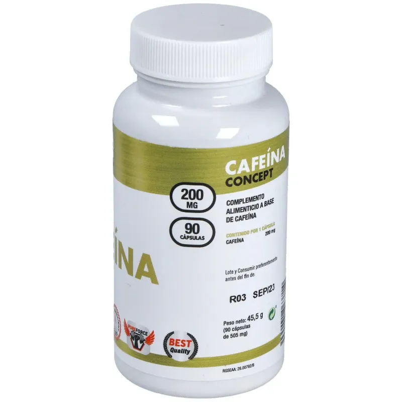 Cafeína Concept 90 Cápsulas Mega Plus | Farmacia Barata