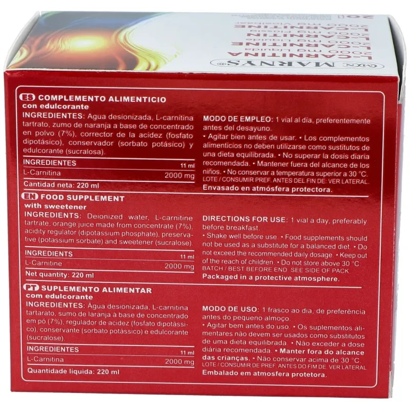 Marnys L-Carnitina Sabor Naranja