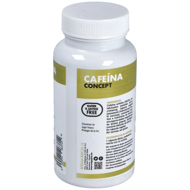 Cafeína Concept 90 Cápsulas Mega Plus | Farmacia Barata