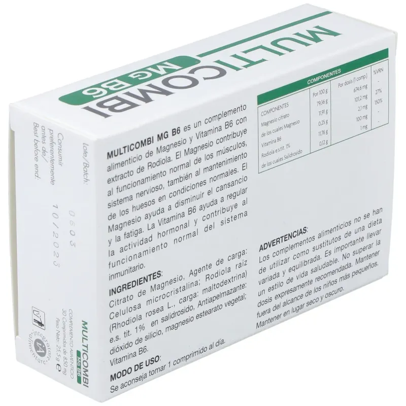 Multicombi Magnesio B6 30 Comprimidos | Farmacia Barata Multicombi Magnesio B6 30 Comprimidos | Farmacia Barata