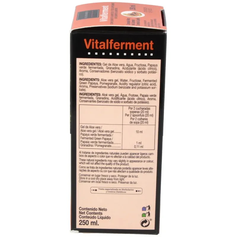 Novadiet Vitalferment Papaya Jarabe 250 ml | Farmacia Barata