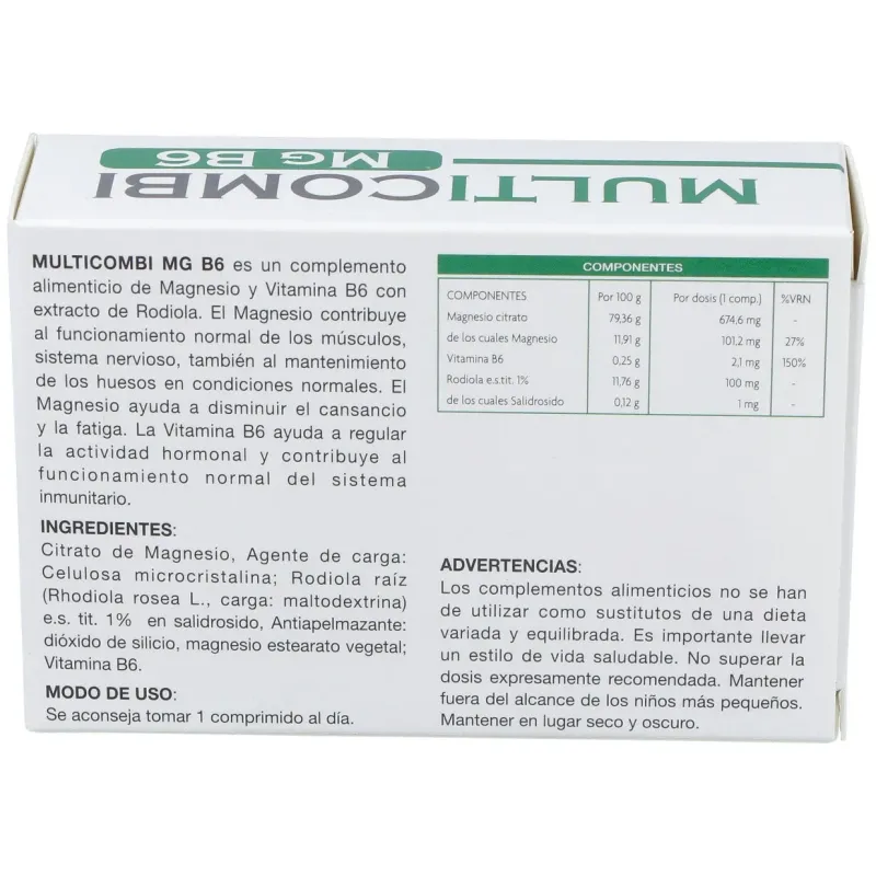Multicombi Magnesio B6 30 Comprimidos | Farmacia Barata Multicombi Magnesio B6 30 Comprimidos | Farmacia Barata