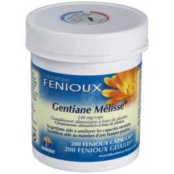 Fenioux Genciana Melisa, 200 Cápsulas de 240 mg.
