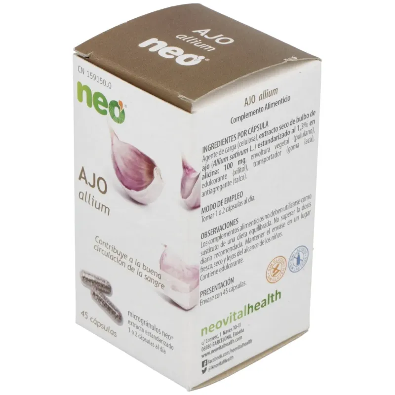 Neo Ajo Microgranulos, 45 cápsulas | Farmacia Barata Neo Ajo Microgranulos, 45 cápsulas | Farmacia Barata