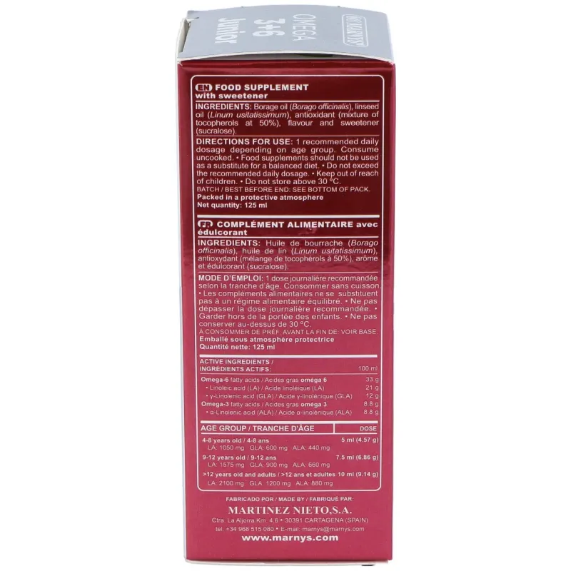 Marnys Omega 3 y 6 Junior | Farmacia Barata Marnys Omega 3 y 6 Junior | Farmacia Barata