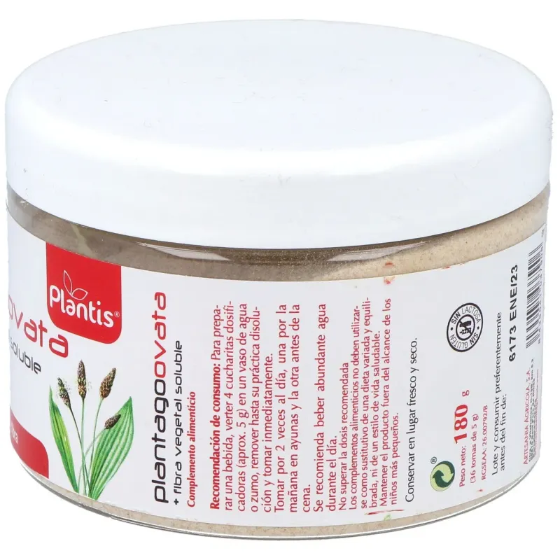 Plantis Plantago Ovata + Fibra Soluble 180 g | Farmacia Barata Plantis Plantago Ovata + Fibra Soluble 180 g | Farmacia Barata