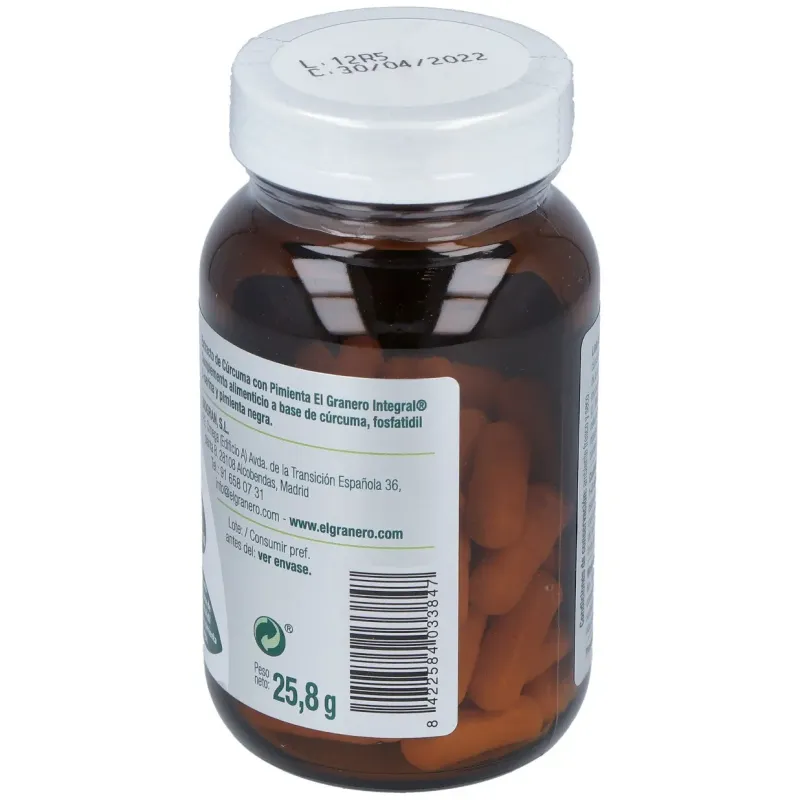 El Granero Extracto de Cúrcuma + Pimienta | Farmacia Barata