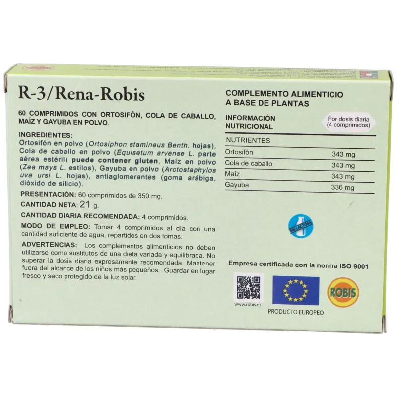 Robis R-3 Diurético 60 Comprimidos | Farmacia Barata Robis R-3 Diurético 60 Comprimidos | Farmacia Barata