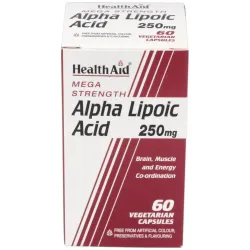 Health Aid Ácido Alfa Lipoico, 250 mg, 60 Cápsulas