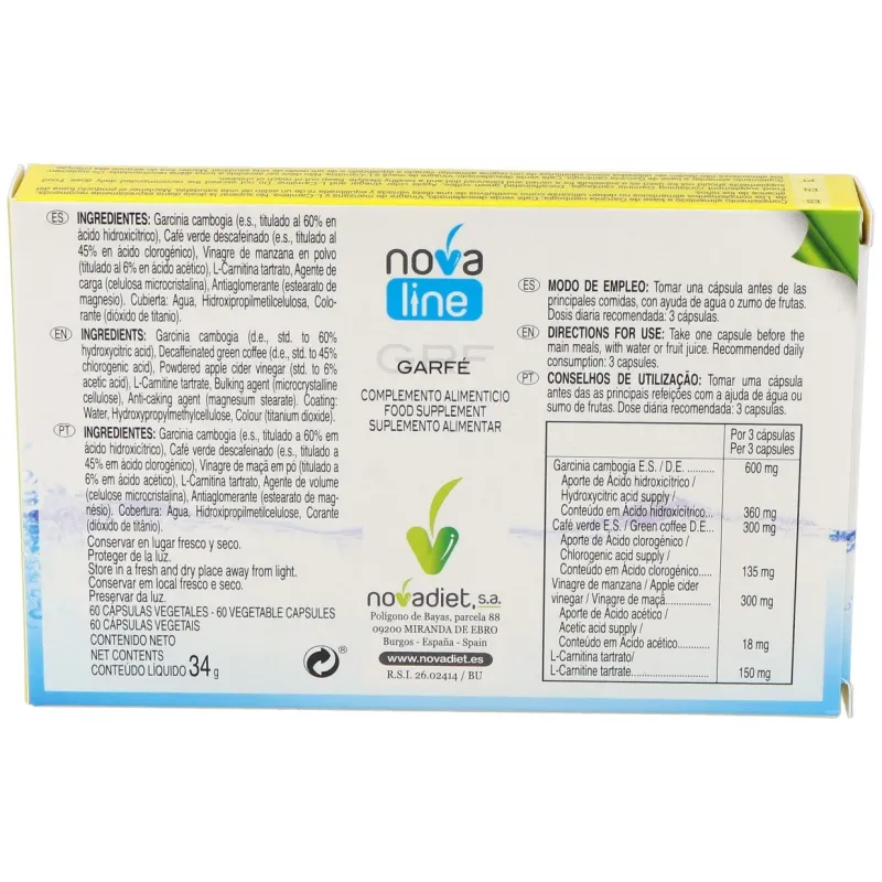 Novadiet Garfe 60 Cápsulas | Farmacia Barata Novadiet Garfe 60 Cápsulas | Farmacia Barata