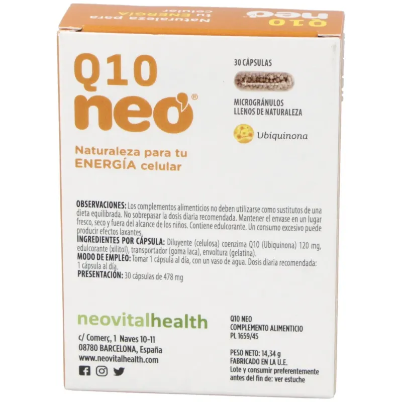 Q10 Neo 120 mg 30 Cápsulas | Farmacia Barata