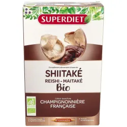 Superdiet - Set de Hongos Bio en Ampollas, 20 unidades. (Shitake, Maitake, Reishi)