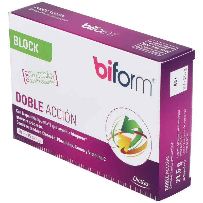 Dietisa Biform Block Doble Acción 30 Cápsulas | Farmacia Barata Dietisa Biform Block Doble Acción 30 Cápsulas | Farmacia Barata