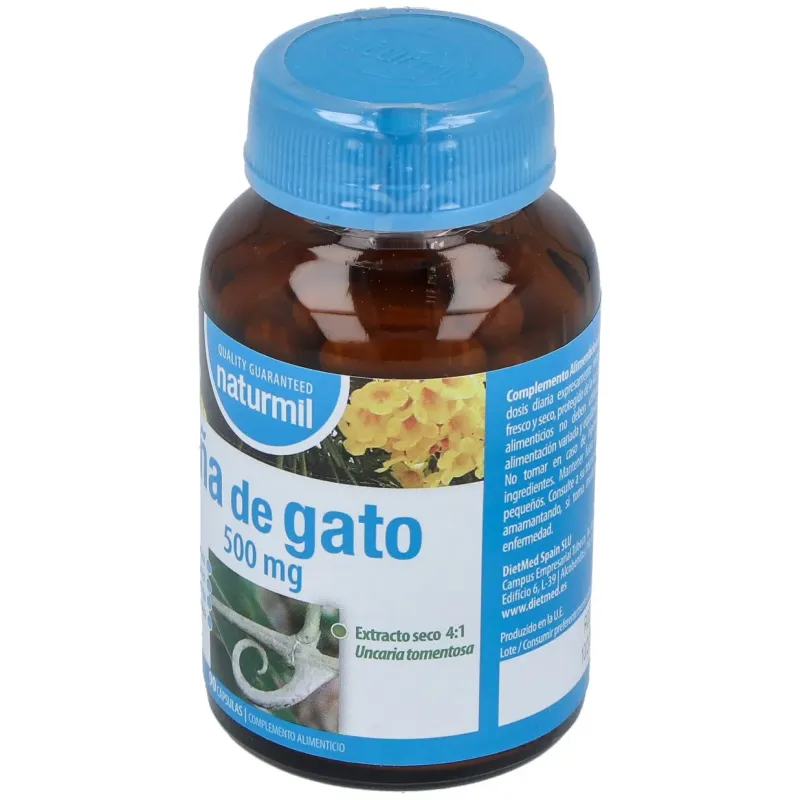 Naturmil Uña de Gato 500 mg 90 Cápsulas | Farmacia Barata