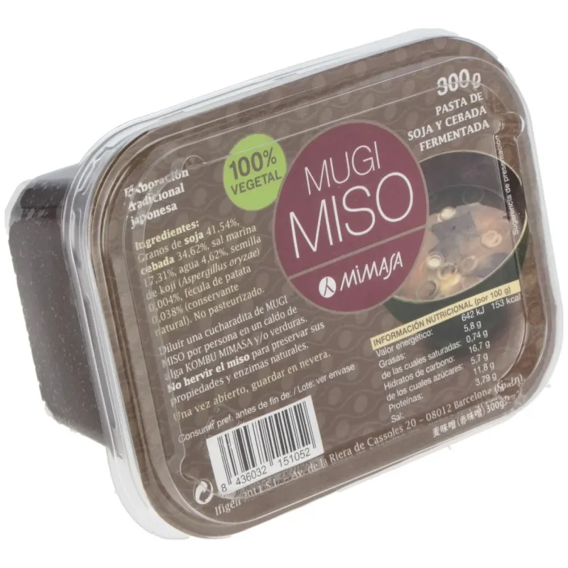 Mimasa Mugi Miso 300 g Cebada | Farmacia Barata Mimasa Mugi Miso 300 g Cebada | Farmacia Barata
