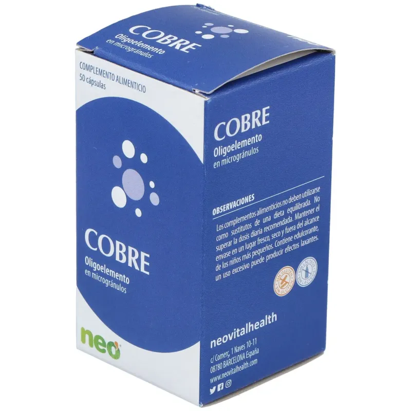 Microgranulos Cobre 50 Cápsulas | Farmacia Barata Microgranulos Cobre 50 Cápsulas | Farmacia Barata