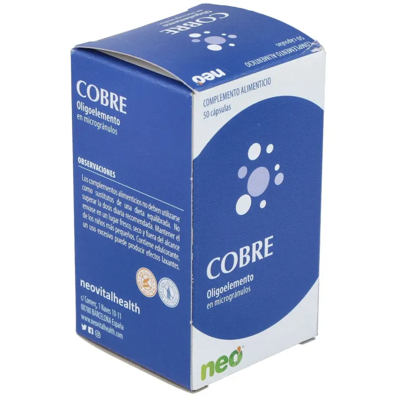 Microgranulos Cobre 50 Cápsulas | Farmacia Barata Microgranulos Cobre 50 Cápsulas | Farmacia Barata
