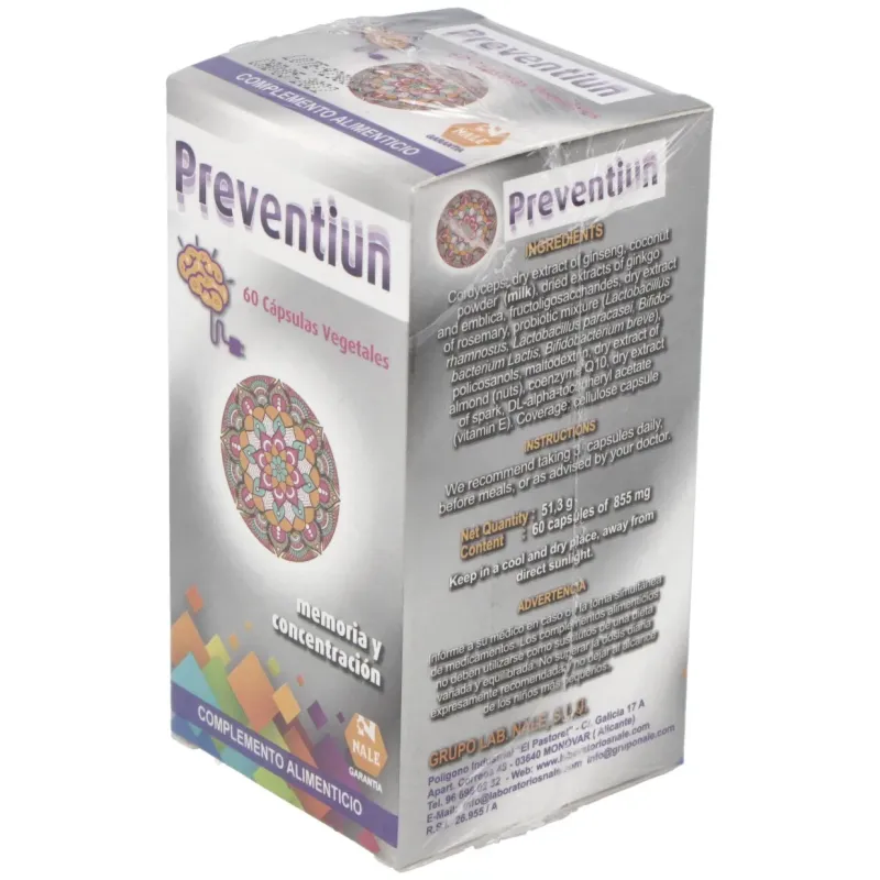 Preventiun 60 Cápsulas Nale | Farmacia Barata Preventiun 60 Cápsulas Nale | Farmacia Barata