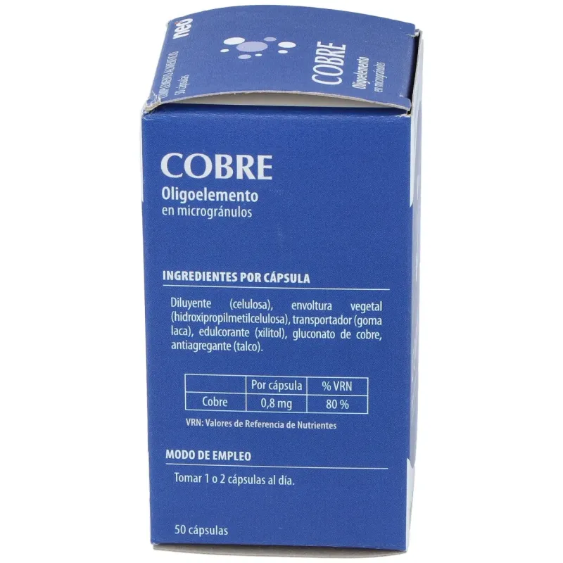 Microgranulos Cobre 50 Cápsulas | Farmacia Barata Microgranulos Cobre 50 Cápsulas | Farmacia Barata