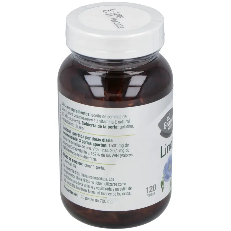 Linogran Aceite de Lino 710 mg 120 perlas | Farmacia Barata Linogran Aceite de Lino 710 mg 120 perlas | Farmacia Barata