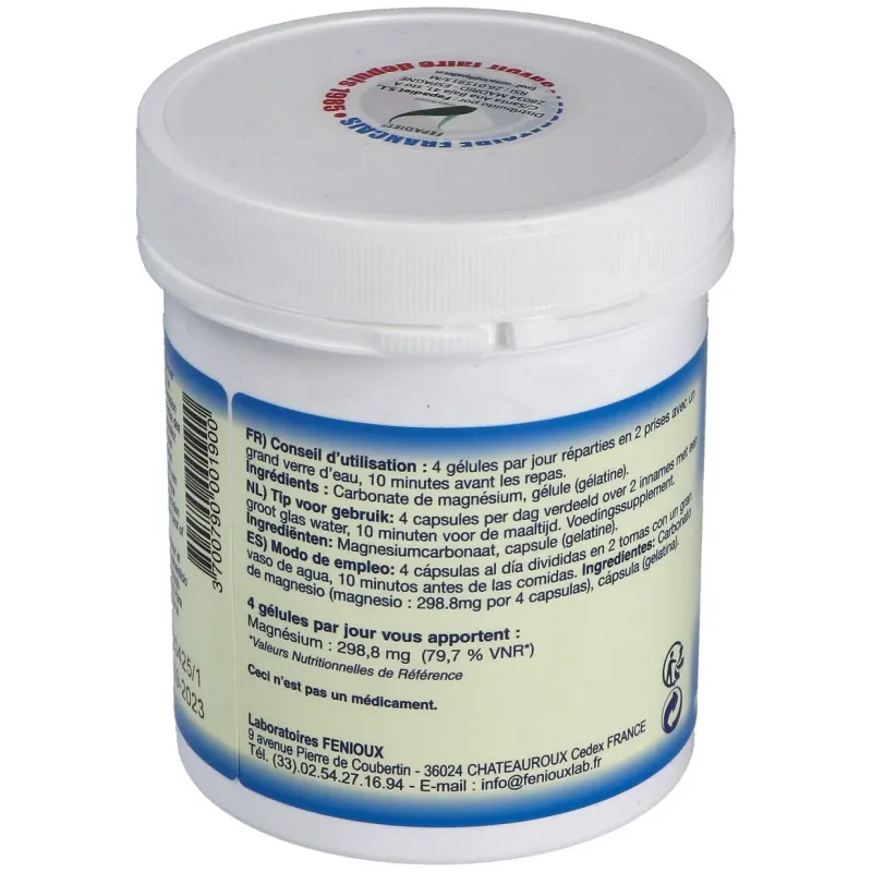 Fenioux Carbonato de Magnesio 200 Cápsulas | Farmacia Barata Fenioux Carbonato de Magnesio 200 Cápsulas | Farmacia Barata