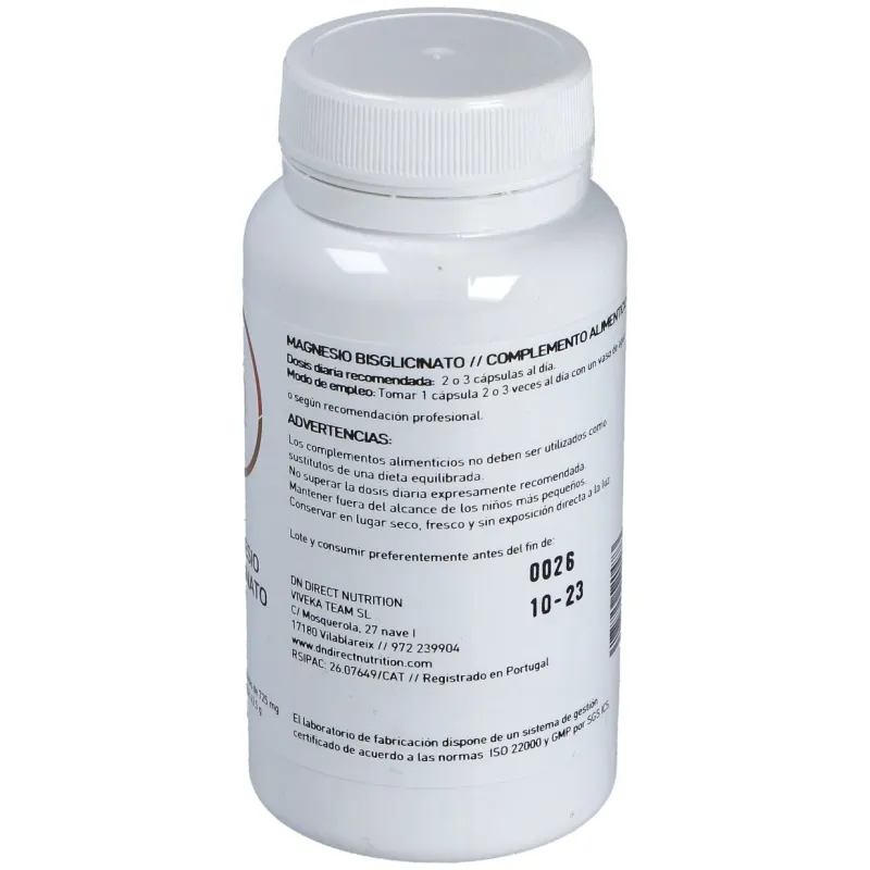 Magnesio Bisglicinado 60 Cápsulas | Farmacia Barata
