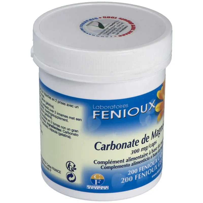 Fenioux Carbonato de Magnesio 200 Cápsulas | Farmacia Barata Fenioux Carbonato de Magnesio 200 Cápsulas | Farmacia Barata