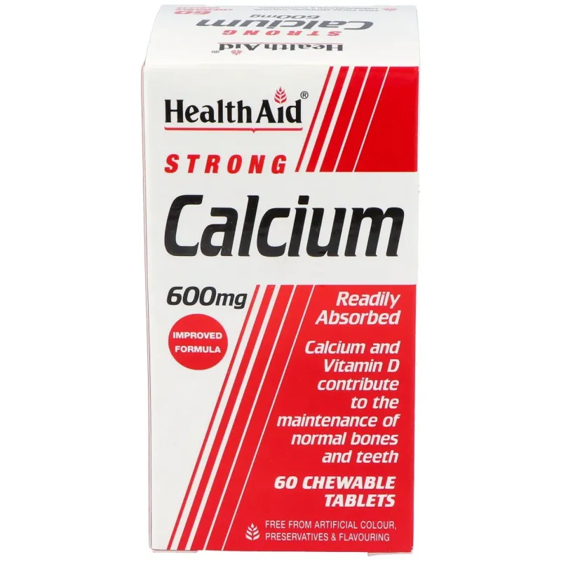 Health Aid Calcio 600 mg, 60 Comprimidos | Farmacia Barata