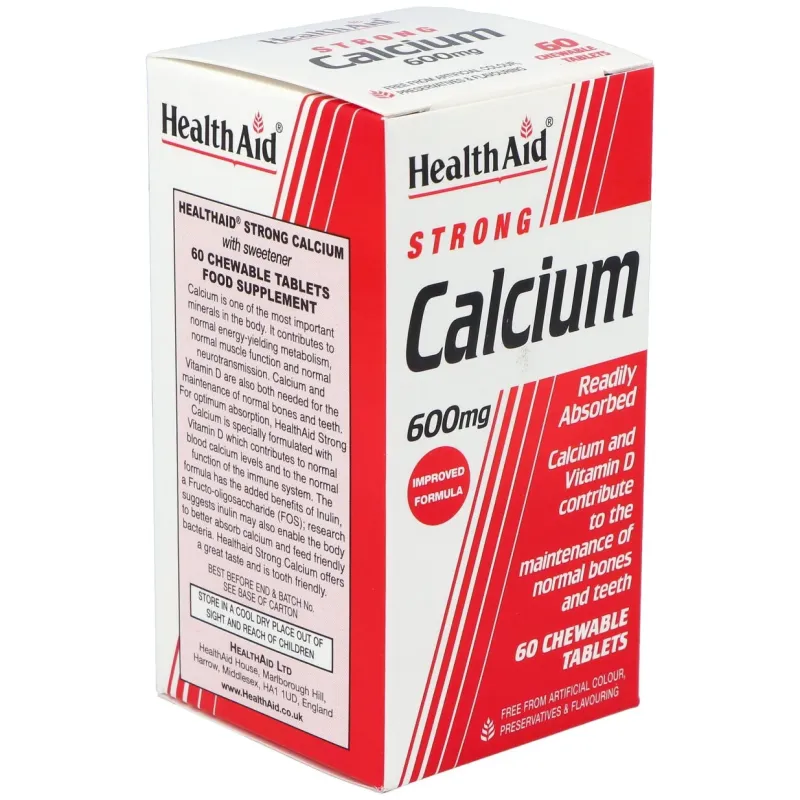 Health Aid Calcio 600 mg, 60 Comprimidos | Farmacia Barata