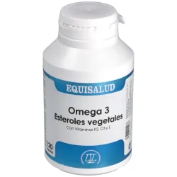 Equisalud Omega 3 Esteroles Vegetales con Vitaminas K2 + D3 + E, 120 Cápsulas