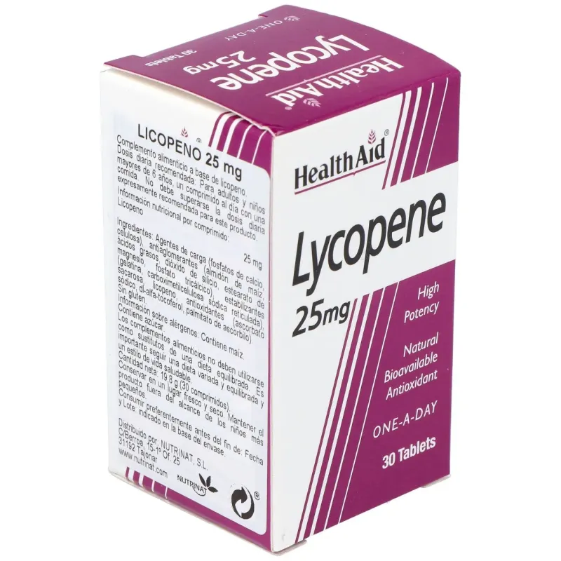 Licopeno Health Aid 25 mg 30 comp. | Farmacia Barata Licopeno Health Aid 25 mg 30 comp. | Farmacia Barata