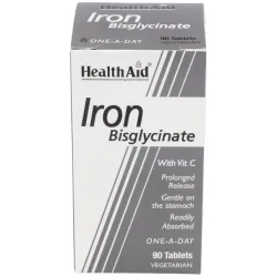 Health Aid Hierro + Vitamina C, 30 mg, 90 Comprimidos